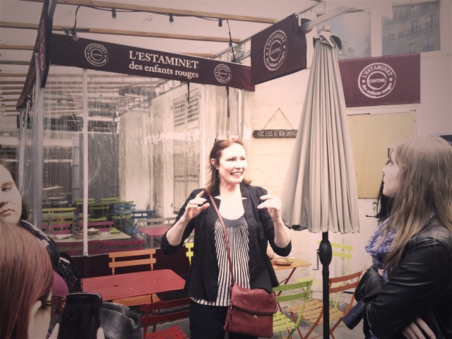 Explaining why I set the lunch with the evil Violette in the creepy-sounding Marché des Enfants Rouges (Market of Red Children)